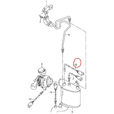 Czujnik temperatury spalin oryginał VW, Audi 