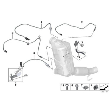 Czujnik różnicy ciśnienia BMW F10N 518d B47 - 13628570686