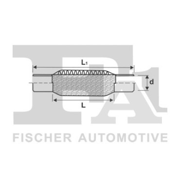 Złącze elastyczne  48x280 mm z rurami - VW448-280 F1