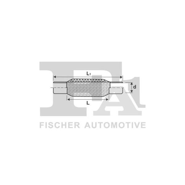 Złącze elastyczne  52x220 mm z rurami - VW452-220 F1