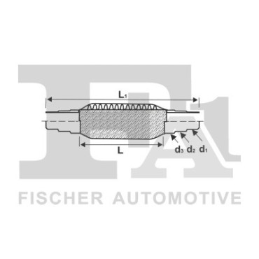 Złącze elastyczne  55x400 mm stopniowane - VW455-400 F1