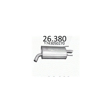 Tłumik końcowy LEXUS GS 300/350/450 - prawa strona - 3.0 - 1743050270 EXLS6023