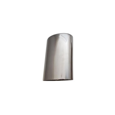 Końcówka ozdobna nierdzewna polerowana OWAL - prawa strona - 150x90 mm