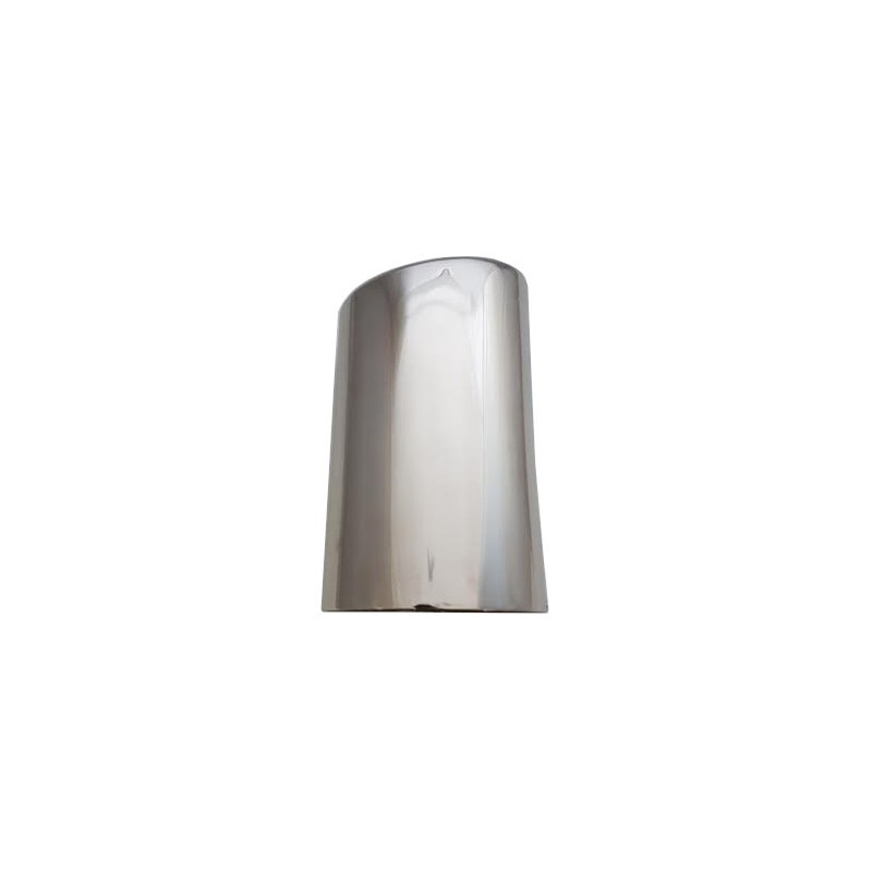 Końcówka ozdobna nierdzewna polerowana OWAL - prawa strona - 150x90 mm