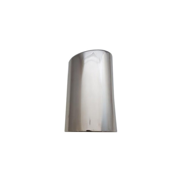 Końcówka ozdobna nierdzewna polerowana OWAL - prawa strona - 150x90 mm Końcówka ozdobna nierdzewna polerowana OWAL - prawa strona - 150x90 mm