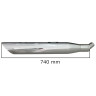 Tłumiki przelotowe TRIUMPH Thunderbird 1600/1700 - cienki rant ścięty w bok, średnica Ø 101,6 mm