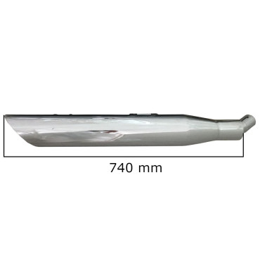 Tłumiki przelotowe TRIUMPH Thunderbird 1600/1700 - cienki rant ścięty w bok, średnica Ø 101,6 mm
