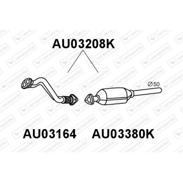 Katalizator AUDI / VOLKSWAGEN - 3B0253057AV 3B0253057AX 3B0253057CV
