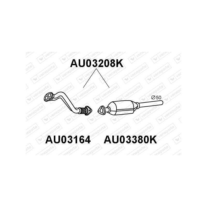 Katalizator AUDI / VOLKSWAGEN - 3B0253057AV 3B0253057AX 3B0253057CV