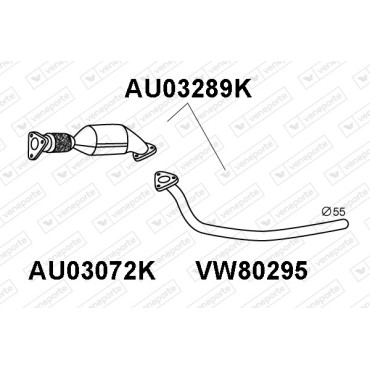 Katalizator AUDI / SKODA / VOLKSWAGEN - 3B0254200DX 4B0131089EX 4B0254200HX