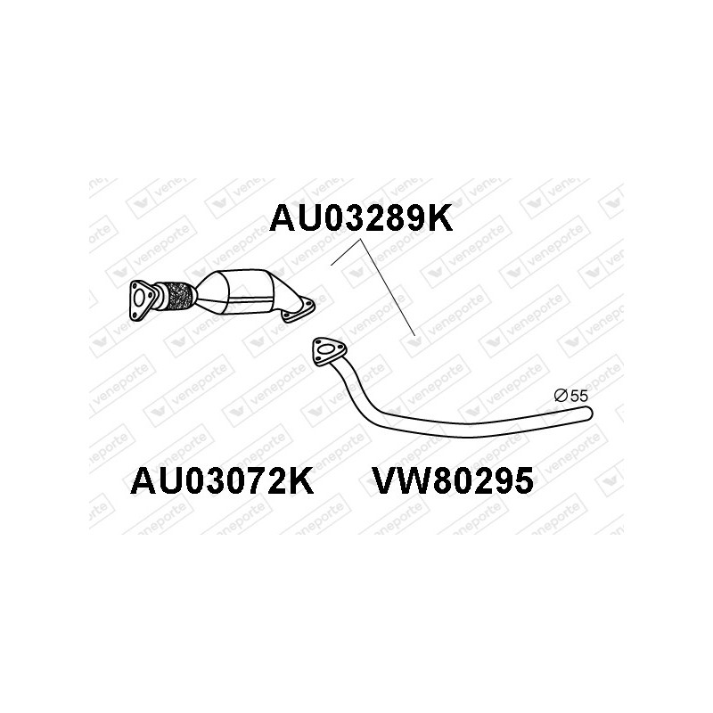 Katalizator AUDI / SKODA / VOLKSWAGEN - 3B0254200DX 4B0131089EX 4B0254200HX