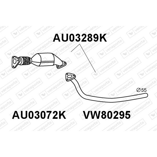 Katalizator AUDI / SKODA / VOLKSWAGEN - 3B0254200DX 4B0131089EX 4B0254200HX