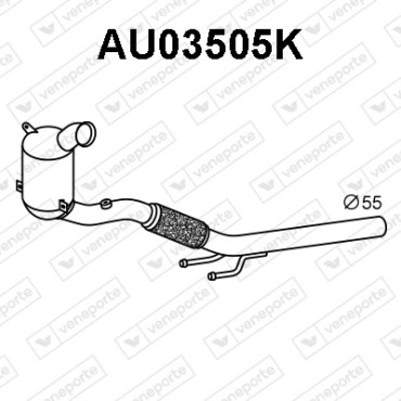 Katalizator AUDI / SEAT / SKODA / VOLKSWAGEN - 5Q0254500FX 5Q0254502X 