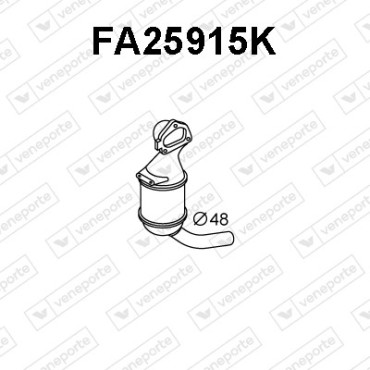 Katalizator FIAT / FORD / LANCIA / OPEL / VAUXHALL - 1537088 55200518 55212563