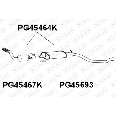 Katalizator PEUGEOT - 1705HH 1705QF 1705QG