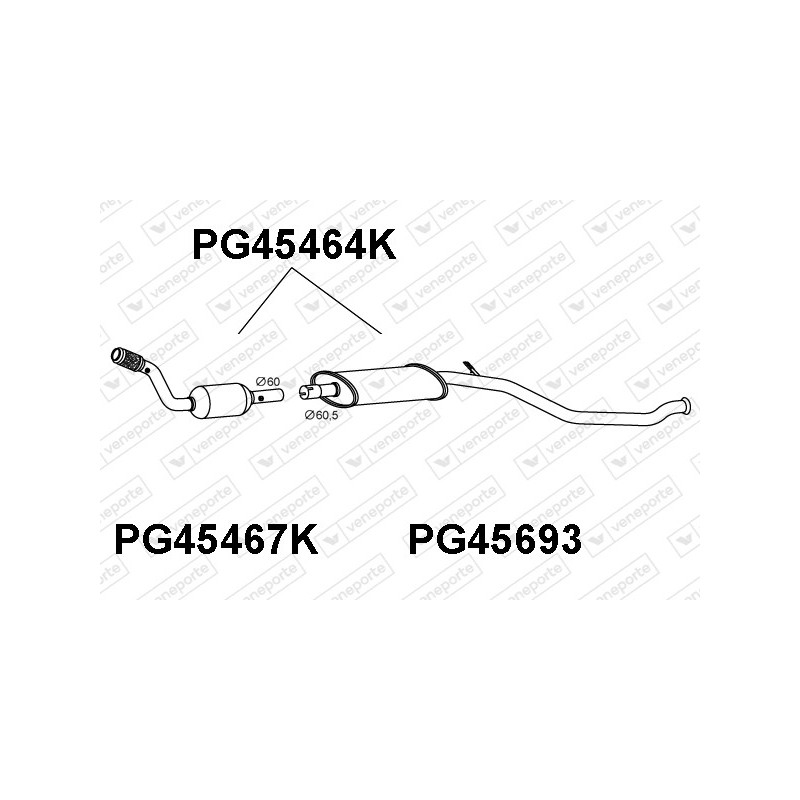 Katalizator PEUGEOT - 1705HH 1705QF 1705QG