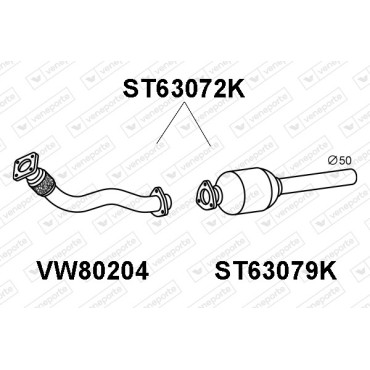 Katalizator SEAT / VOLKSWAGEN - 1H0253058CX  