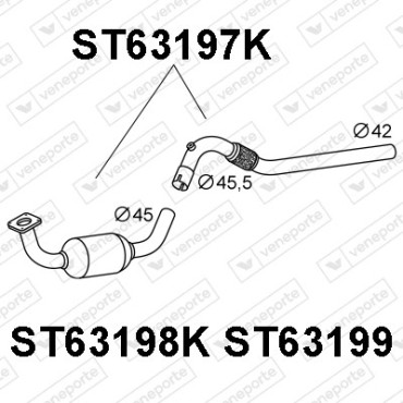 Katalizator SEAT / VOLKSWAGEN - 6K0253060GX 6Q0253060GX 6Q0253600GX