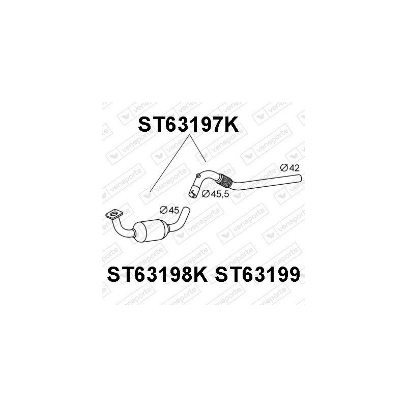 Katalizator SEAT / VOLKSWAGEN - 6K0253060GX 6Q0253060GX 6Q0253600GX