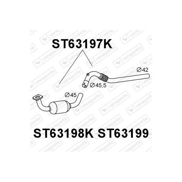Katalizator SEAT / VOLKSWAGEN - 6K0253060GX 6Q0253060GX 6Q0253600GX