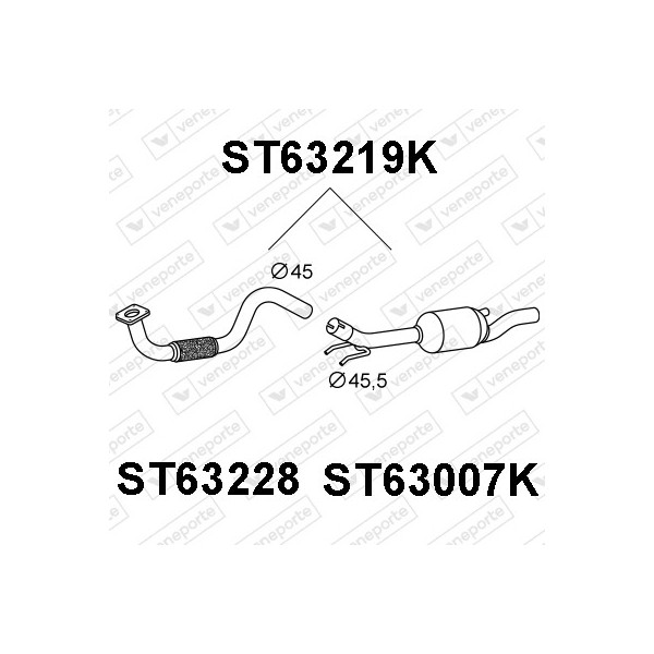 Katalizator SEAT / VOLKSWAGEN - 6K0253058NV 6K0253058NX 6K0253058RV