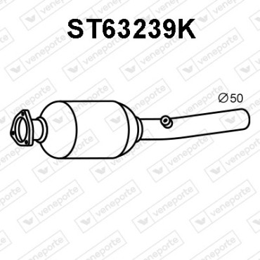 Katalizator SEAT / SKODA / VOLKSWAGEN - 1J0253023X  
