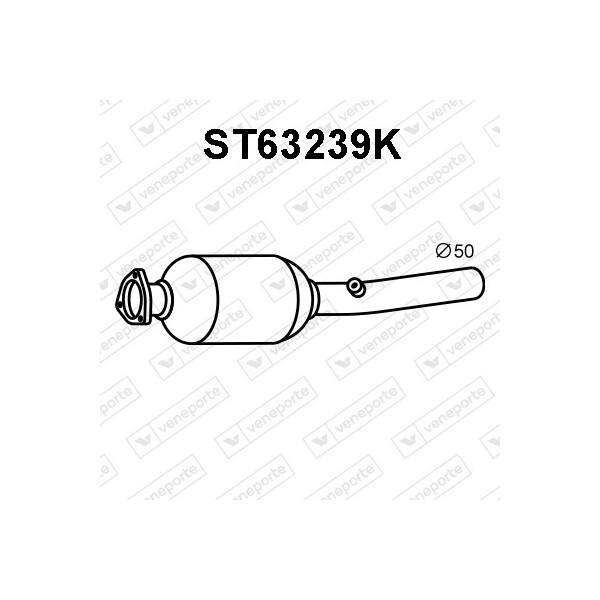 Katalizator SEAT / SKODA / VOLKSWAGEN - 1J0253023X  