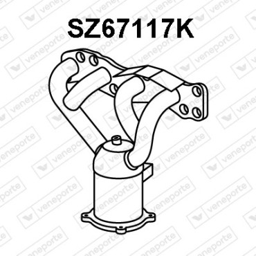 Katalizator FIAT / SUZUKI - 1411055GA1H02 1411055GASH02 1411062J00H02