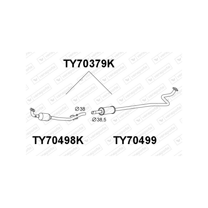 Katalizator TOYOTA - 174100J010 174100J020 1741023061