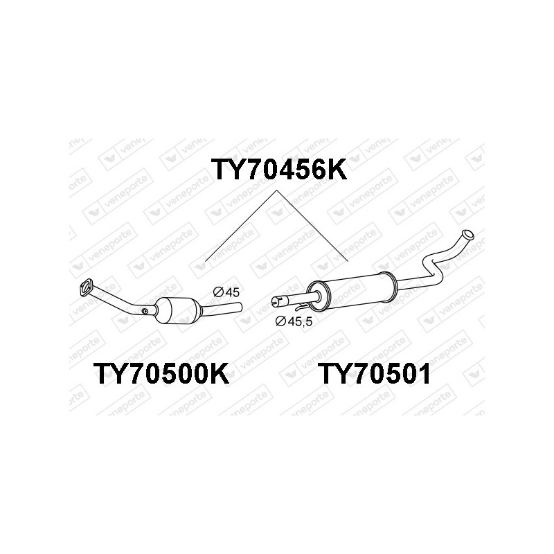 Katalizator TOYOTA - 1741021060 1741021070 