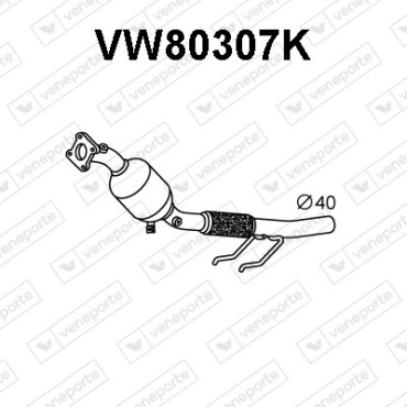 Katalizator SEAT / SKODA / VOLKSWAGEN - 1S0253007P 1S0253053BX 1S0253053GX