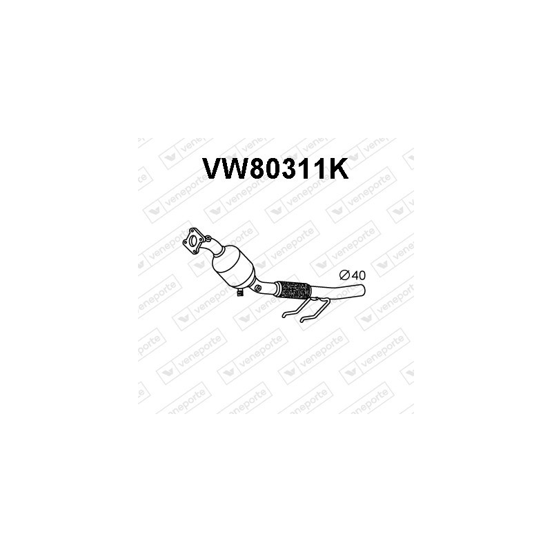 Katalizator SEAT / SKODA / VOLKSWAGEN - 1S0254500AX 1S0254500BX 