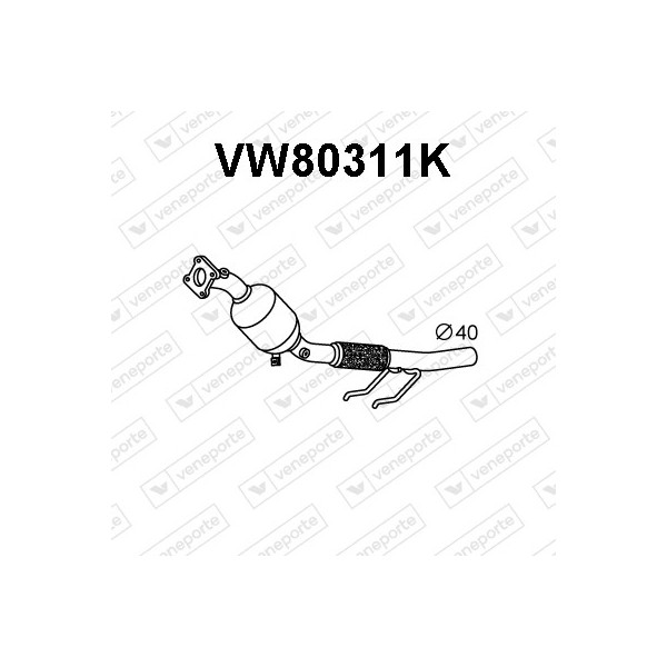 Katalizator SEAT / SKODA / VOLKSWAGEN - 1S0254500AX 1S0254500BX 