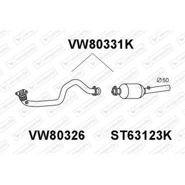 Katalizator SEAT / VOLKSWAGEN - 1J0253091CC+1J0131089BX  