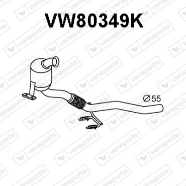 Katalizator AUDI / SEAT / SKODA / VOLKSWAGEN - 1K0254511FX  