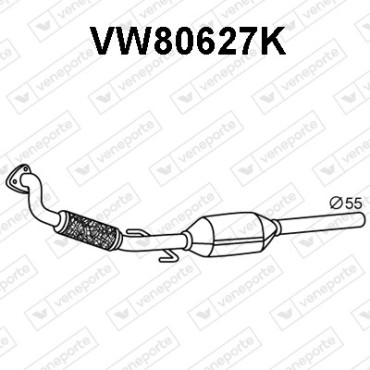 Katalizator AUDI / SEAT / SKODA / VOLKSWAGEN - 1H1253058DX 1J0253057AX 1J0253057X