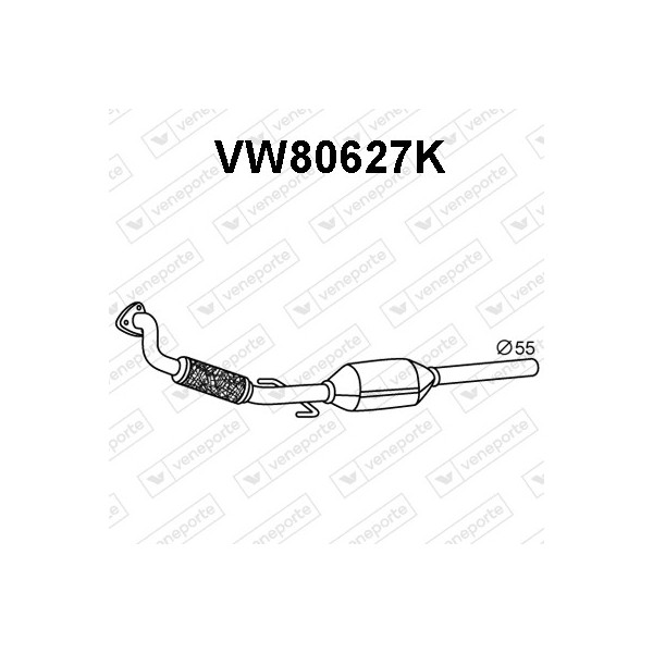 Katalizator AUDI / SEAT / SKODA / VOLKSWAGEN - 1H1253058DX 1J0253057AX 1J0253057X
