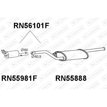 Filtry cząstek stałych DPF RENAULT - 200107237R 208D08504R 