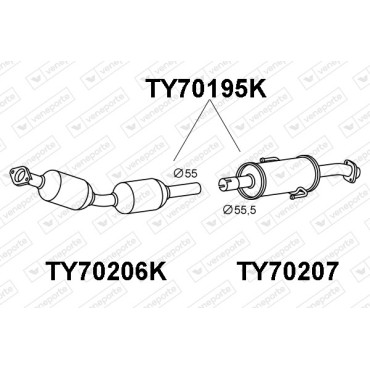 Katalizator AURIS II Hybrid/CT 200h 1.8i H/Br 12/10-05/21 - 174100T510 1741037520