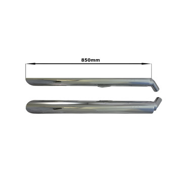 Tłumiki przelotowe TRIUMPH Thunderbird LT 1700 - gruby rant ścięty w dół, średnica Ø 90 mm