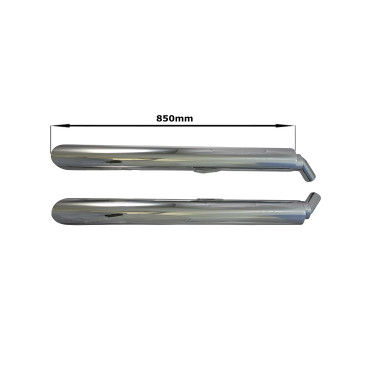 Tłumiki przelotowe TRIUMPH Thunderbird LT 1700 - gruby rant ścięty w dół, średnica Ø 90 mm