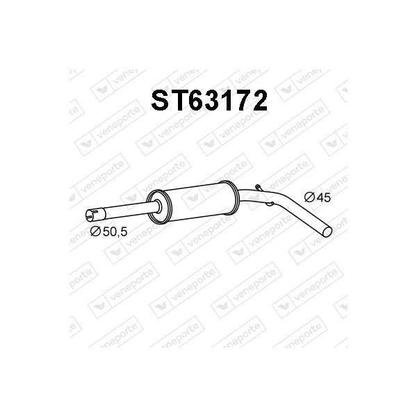 Tłumik VOLKSWAGEN - 6X0253209B 6X0253209F 6X0253209H