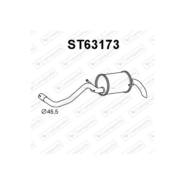 Tłumik VOLKSWAGEN - 6X0253609B 6X0253609J JZW253609AK