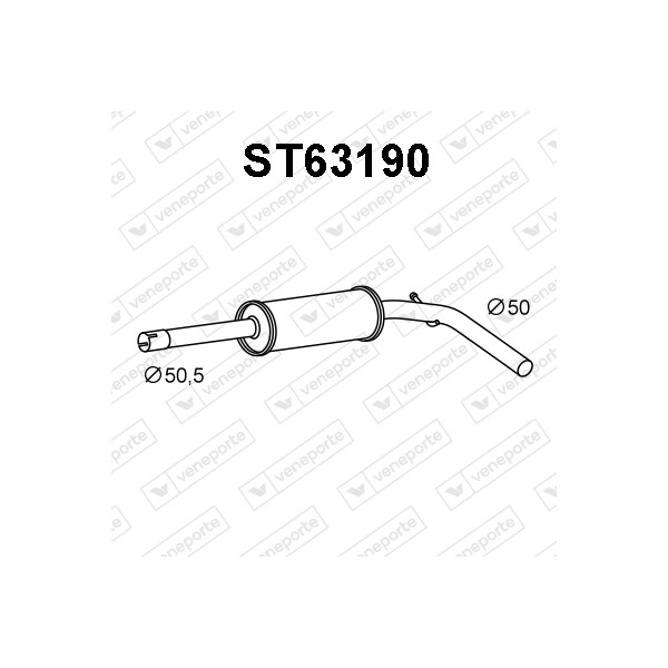 Tłumik VOLKSWAGEN - 6N0253209C 6N0253209E 6N0253209K