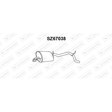 Tłumik SUZUKI - 1430080G00  