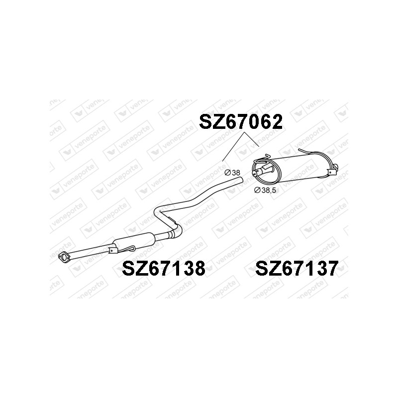 Tłumik SUZUKI - 1430065B00 1430065B20 1430065E00