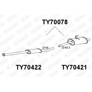 Tłumik TOYOTA - 174307A730 174307A731 