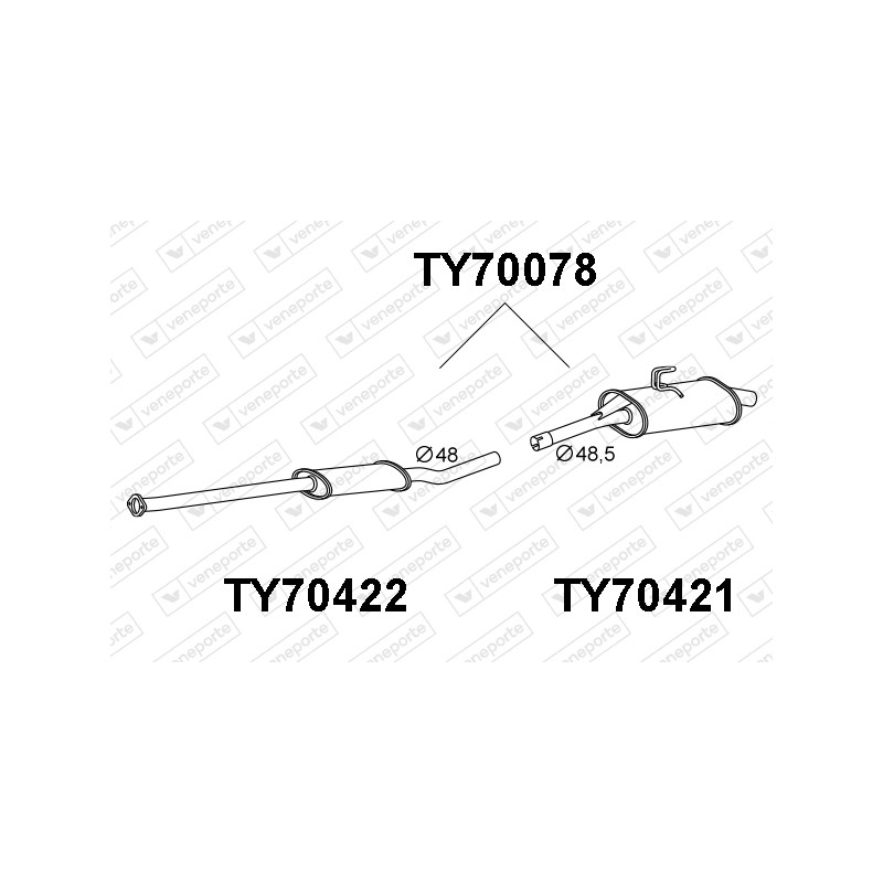 Tłumik TOYOTA - 174307A730 174307A731 