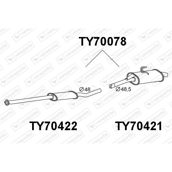 Tłumik TOYOTA - 174307A730 174307A731 