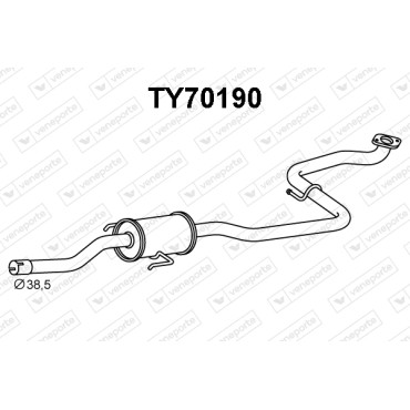 Tłumik TOYOTA - 174100Q070 174100Q100
